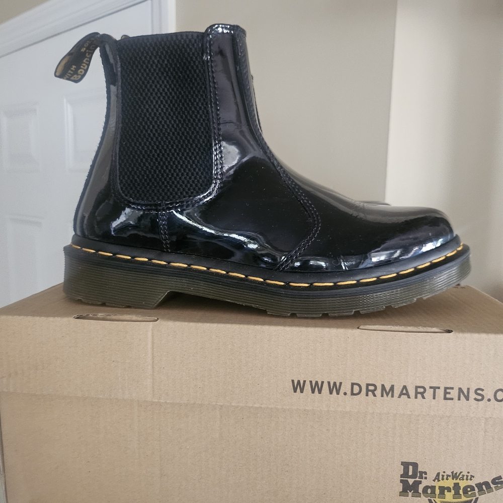 Dr. Martens Black Patent Leather Boots